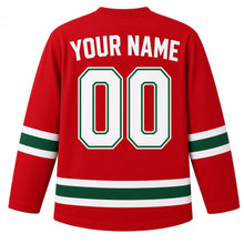 Load image into Gallery viewer, Mexico City Original Hockey Jersey in Red, back view with your name and number