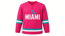 Load image into Gallery viewer, Miami Original Hockey Jersey in Pink, front view – custom name and number