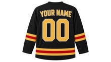 Load image into Gallery viewer, Mid-Autumn Festival Original Hockey Jersey in Black, back view with your name and number