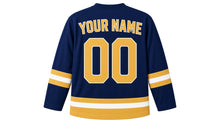 Load image into Gallery viewer, Mid-Autumn Festival Original Hockey Jersey in Navy, back view with your name and number