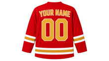 Load image into Gallery viewer, Mid-Autumn Festival Original Hockey Jersey in Red, back view with your name and number