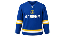 Load image into Gallery viewer, Midsummer Original Hockey Jersey in Blue, front view – custom name and number