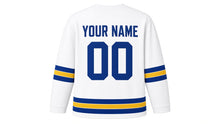 Load image into Gallery viewer, Midsummer Original Hockey Jersey in White, back view with your name and number