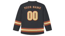 Load image into Gallery viewer, Milan Original Hockey Jersey in Charcoal, back view with your name and number