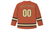 Load image into Gallery viewer, Milan Original Hockey Jersey in Terracotta, back view with your name and number