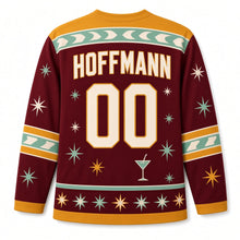 Load image into Gallery viewer, Milwaukee Supper Club Retro Original Hockey Jersey in Club Burgundy, back view with your name and number