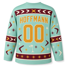 Load image into Gallery viewer, Milwaukee Supper Club Retro Original Hockey Jersey in Retro Mint, back view with your name and number
