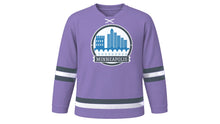 Load image into Gallery viewer, Minneapolis Original Hockey Jersey in Lilac Dusk, front view – custom name and number