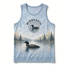 Load image into Gallery viewer, Minnesota Loon Lake Original Basketball Jersey in Lake Mist Blue, front view – custom name and number