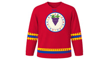 Load image into Gallery viewer, Moldovan Independence Day Original Hockey Jersey in Red, front view – custom name and number