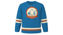 Load image into Gallery viewer, Mombasa Original Hockey Jersey in Indian Ocean Blue, front view – custom name and number