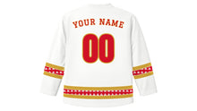 Load image into Gallery viewer, Monaco National Day Original Hockey Jersey in White, back view with your name and number