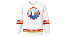 Load image into Gallery viewer, Monaco National Day Original Hockey Jersey in White, front view – custom name and number
