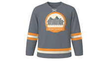 Load image into Gallery viewer, Monterrey Original Hockey Jersey in Saddle Grey, front view – custom name and number