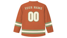 Load image into Gallery viewer, Monterrey Original Hockey Jersey in Terracotta, back view with your name and number