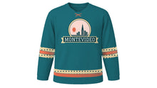 Load image into Gallery viewer, Montevideo Original Hockey Jersey in Atlantic Teal, front view – custom name and number