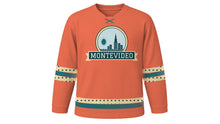 Load image into Gallery viewer, Montevideo Original Hockey Jersey in Sunset Coral, front view – custom name and number
