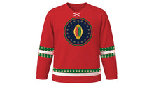 Load image into Gallery viewer, Moroccan Independence Day Original Hockey Jersey in Red, front view – custom name and number