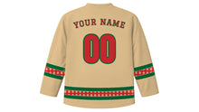 Load image into Gallery viewer, Moroccan Independence Day Original Hockey Jersey in Sand, back view with your name and number