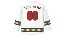 Load image into Gallery viewer, Moroccan Independence Day Original Hockey Jersey in White, back view with your name and number