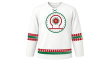 Load image into Gallery viewer, Moroccan Throne Day Original Hockey Jersey in White, front view – custom name and number
