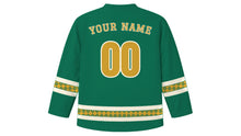 Load image into Gallery viewer, Moros y Cristianos Original Hockey Jersey in Emerald, back view with your name and number