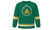 Load image into Gallery viewer, Moros y Cristianos Original Hockey Jersey in Emerald, front view – custom name and number