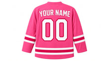 Load image into Gallery viewer, Mother's Day Original Hockey Jersey in Pink, back view with your name and number