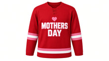 Load image into Gallery viewer, Mother's Day Original Hockey Jersey in Red, front view – custom name and number
