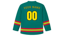 Load image into Gallery viewer, Mozambique Independence Day Original Hockey Jersey in Green, back view with your name and number