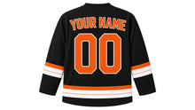 Load image into Gallery viewer, Mumbai Original Hockey Jersey in Black, back view with your name and number