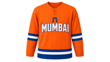 Load image into Gallery viewer, Mumbai Original Hockey Jersey in Orange, front view – custom name and number