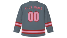 Load image into Gallery viewer, Nanjing Original Hockey Jersey in City Wall Grey, back view with your name and number
