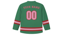 Load image into Gallery viewer, Nanjing Original Hockey Jersey in Purple Mountain Green, back view with your name and number