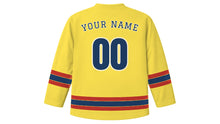 Load image into Gallery viewer, Naples Original Hockey Jersey in Amalfi Lemon, back view with your name and number