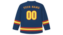 Load image into Gallery viewer, Naples Original Hockey Jersey in Tyrrhenian Navy, back view with your name and number