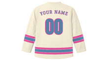 Load image into Gallery viewer, Nashville Original Hockey Jersey in Cream, back view with your name and number