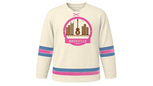 Load image into Gallery viewer, Nashville Original Hockey Jersey in Cream, front view – custom name and number