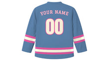 Load image into Gallery viewer, Nashville Original Hockey Jersey in Denim Blue, back view with your name and number