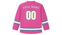 Load image into Gallery viewer, Nashville Original Hockey Jersey in Neon Pink, back view with your name and number