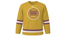 Load image into Gallery viewer, Natale di Roma Original Hockey Jersey in Gold, front view – custom name and number