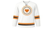 Load image into Gallery viewer, National Day for Truth and Reconciliation Original Hockey Jersey in White, front view – custom name and number