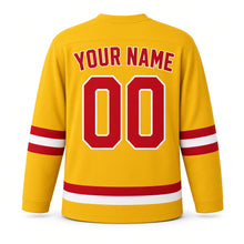Load image into Gallery viewer, Navratri Original Hockey Jersey in Yellow, back view with your name and number