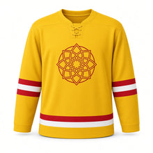Load image into Gallery viewer, Navratri Original Hockey Jersey in Yellow, front view – custom name and number