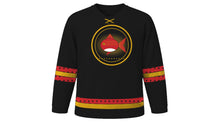 Load image into Gallery viewer, Nebuta Matsuri Original Hockey Jersey in Ink Black, front view – custom name and number