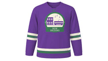 Load image into Gallery viewer, New Orleans Original Hockey Jersey in Jazz Purple, front view – custom name and number