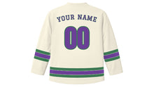Load image into Gallery viewer, New Orleans Original Hockey Jersey in Magnolia Cream, back view with your name and number