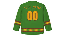 Load image into Gallery viewer, New Yam Festival Original Hockey Jersey in Leaf Green, back view with your name and number