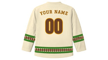 Load image into Gallery viewer, New Yam Festival Original Hockey Jersey in Yam Cream, back view with your name and number