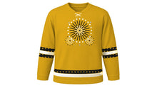 Load image into Gallery viewer, New Year's Eve Original Hockey Jersey in Gold, front view – custom name and number